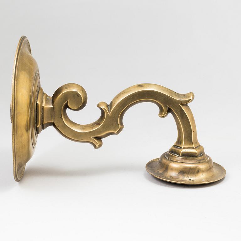 A bronze baroque wall sconce 17/18th century.