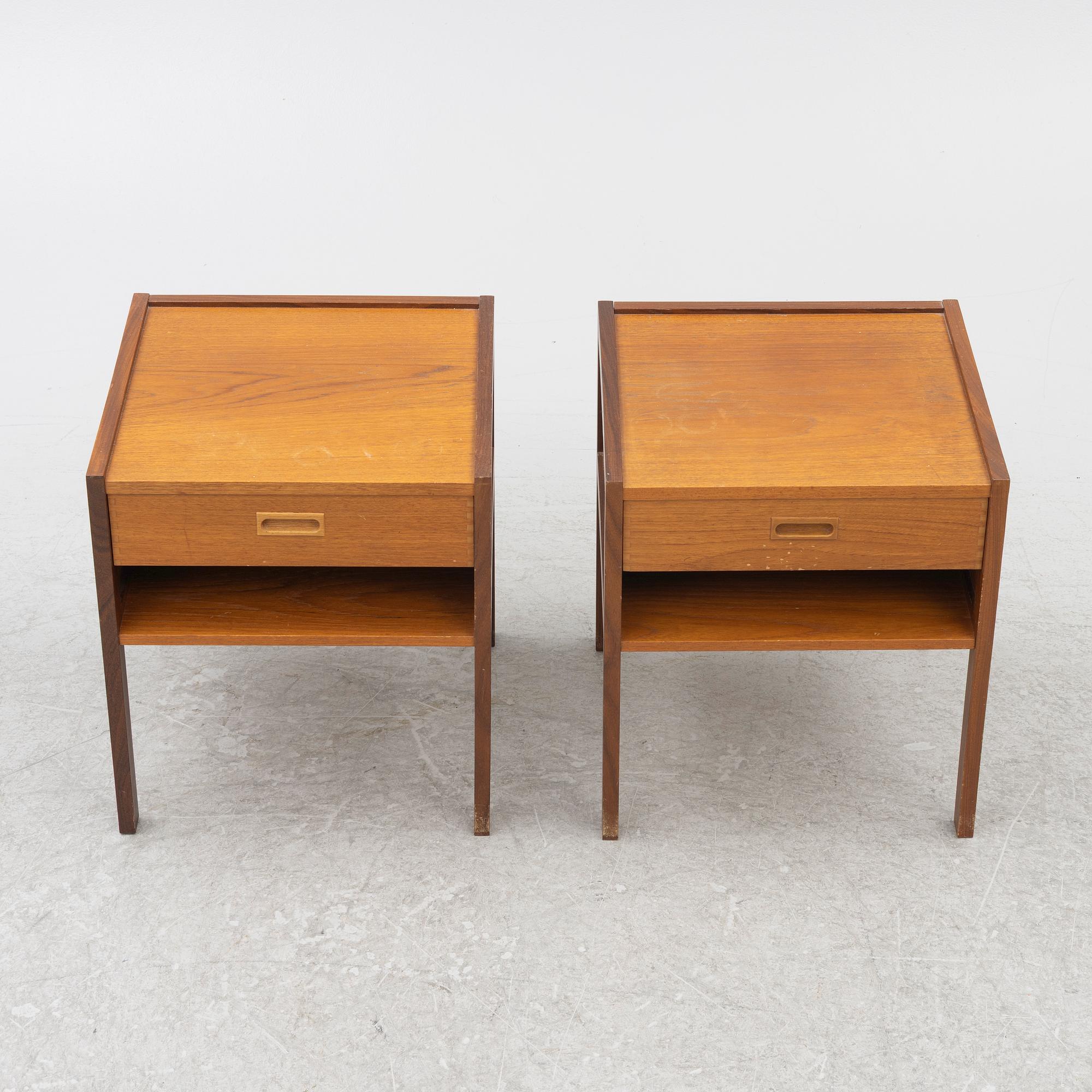 Gillis Lundgren, A set of two bedside tables, IKEA, 1960/70's.