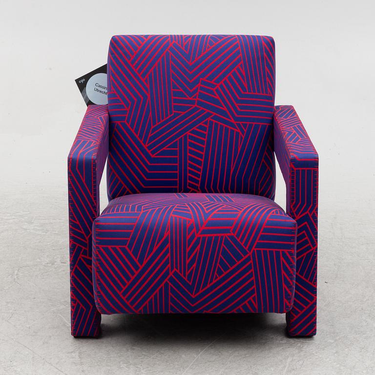 Gerrit Rietveld, a '637 Utrecht Limited Edition' easy chair, Cassina, Italy.