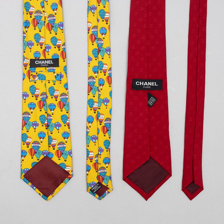 Chanel, two silk ties.