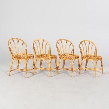 Josef Frank, a set of four model '1164' chairs, Firma Svenskt Tenn, Sweden.