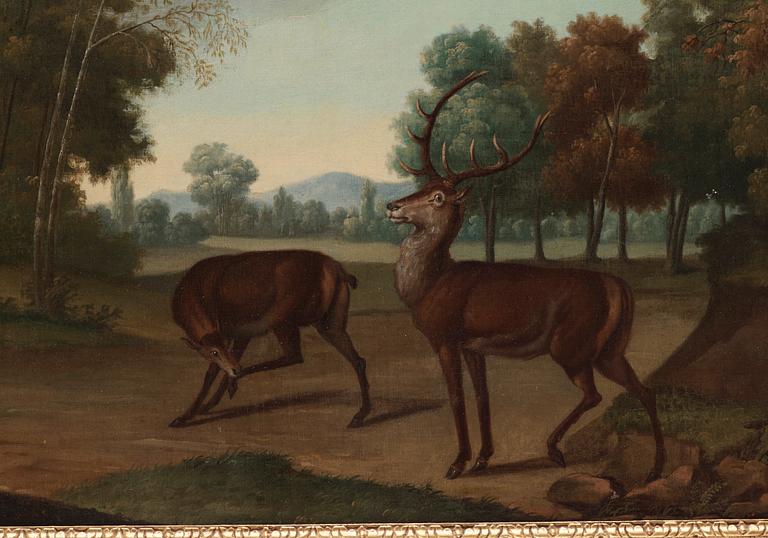 Johann Elias Ridinger Tillskrivna, Landskap med jägare.