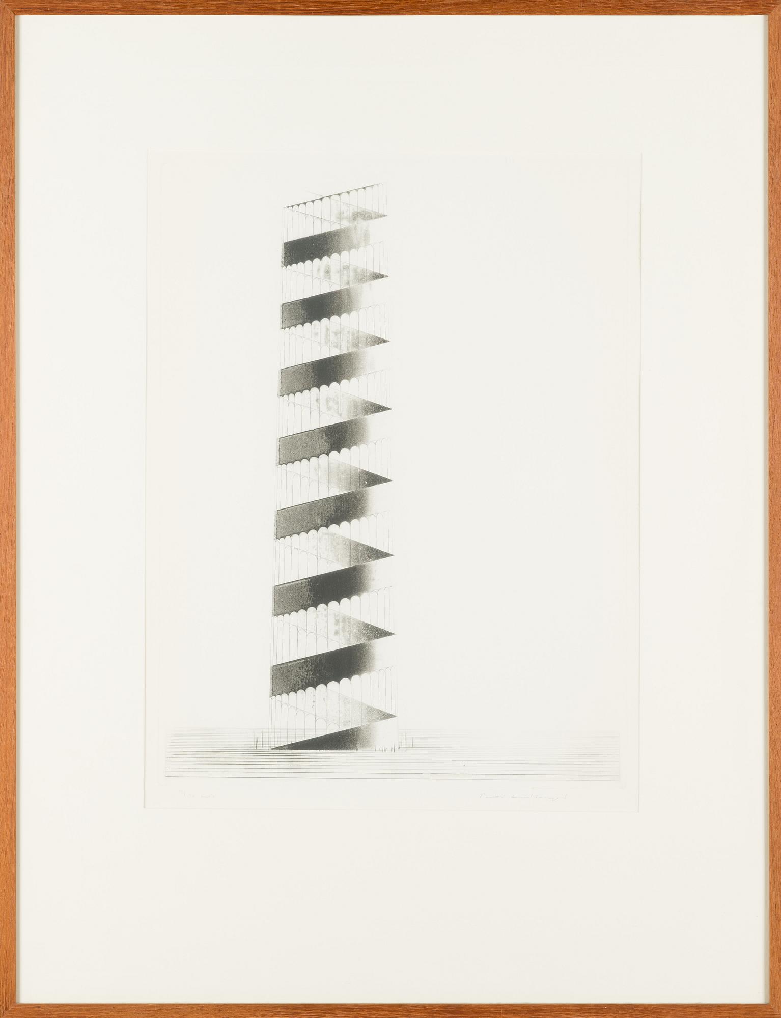 Pentti Lumikangas, torrnål, akvatint, signerad, numrerad 14/30 tpl'a.