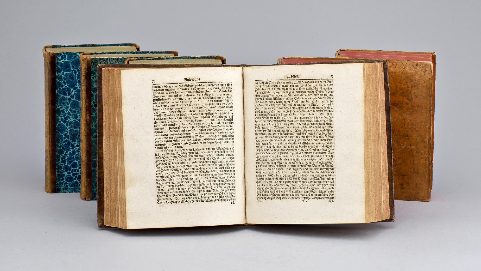 PARTI BÖCKER, 6 st, bla "Oeffentliches Zeugniss...", Halle 1702.