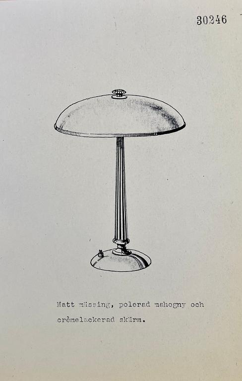 Erik Tidstrand, eller Bertil Brisborg (Sverige, 1910-1993), bordslampor, ett par, modell "30246", Nordiska Kompaniet 1940-tal.