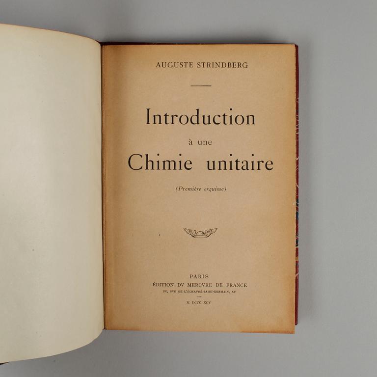 BÖCKER, 2 vol, bla "Bréviaire Alchimique" av August Strindberg, Paris 1912.