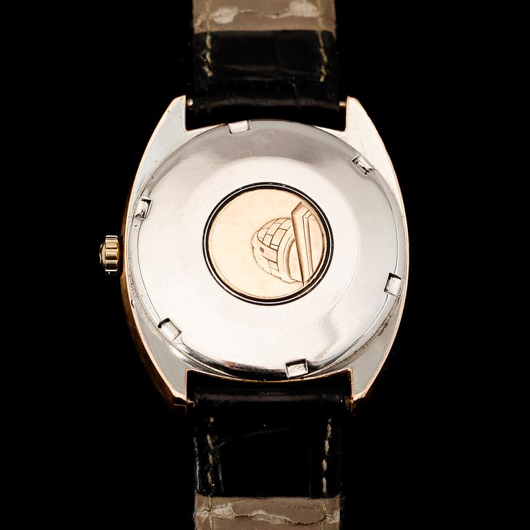 ARMBANDSUR, guld på stål, Omega Constellation.