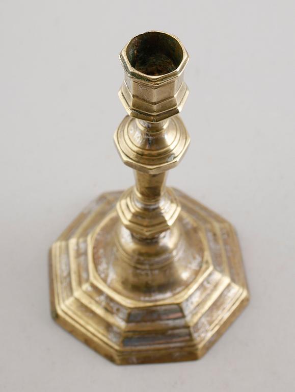 LJUSSTAKE, argent haché, 1700-tal.