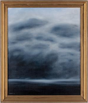 STEFAN HEDSTRÖM. Olja på duk, "Moln vid havet" sign o dat -94.