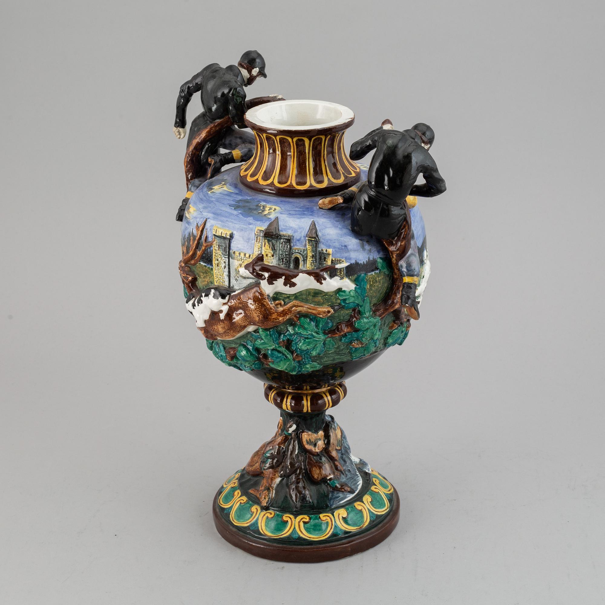 A Gustafsberg ceramic vase, late 19th Century.