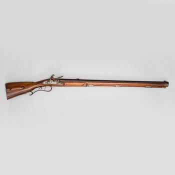 A 18th century flintlock rifle signed Eichstaed, Stralsund.