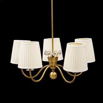 A brass Swedish Modern ceiling lights, 1940's/50's.