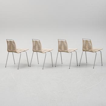 Poul Kjaerholm, stolar, 4 st, PK-1, Carl Hansen & Son, Danmark.