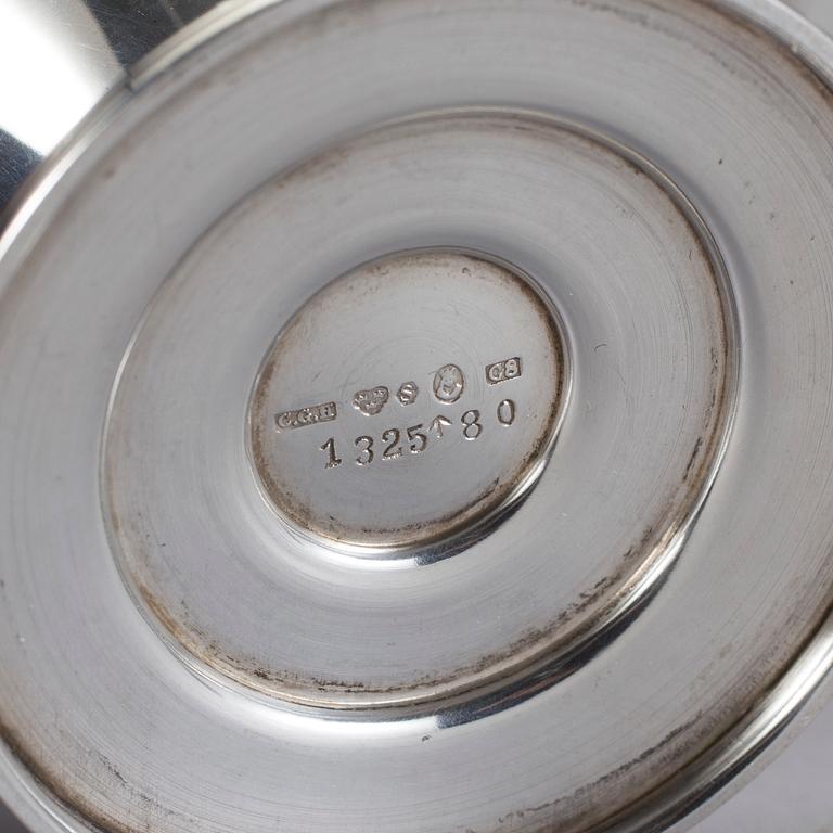 PARTI SILVER, 4 delar, bland annat CG Hallberg, 1900-tal.  Vikt ca 1160 g.