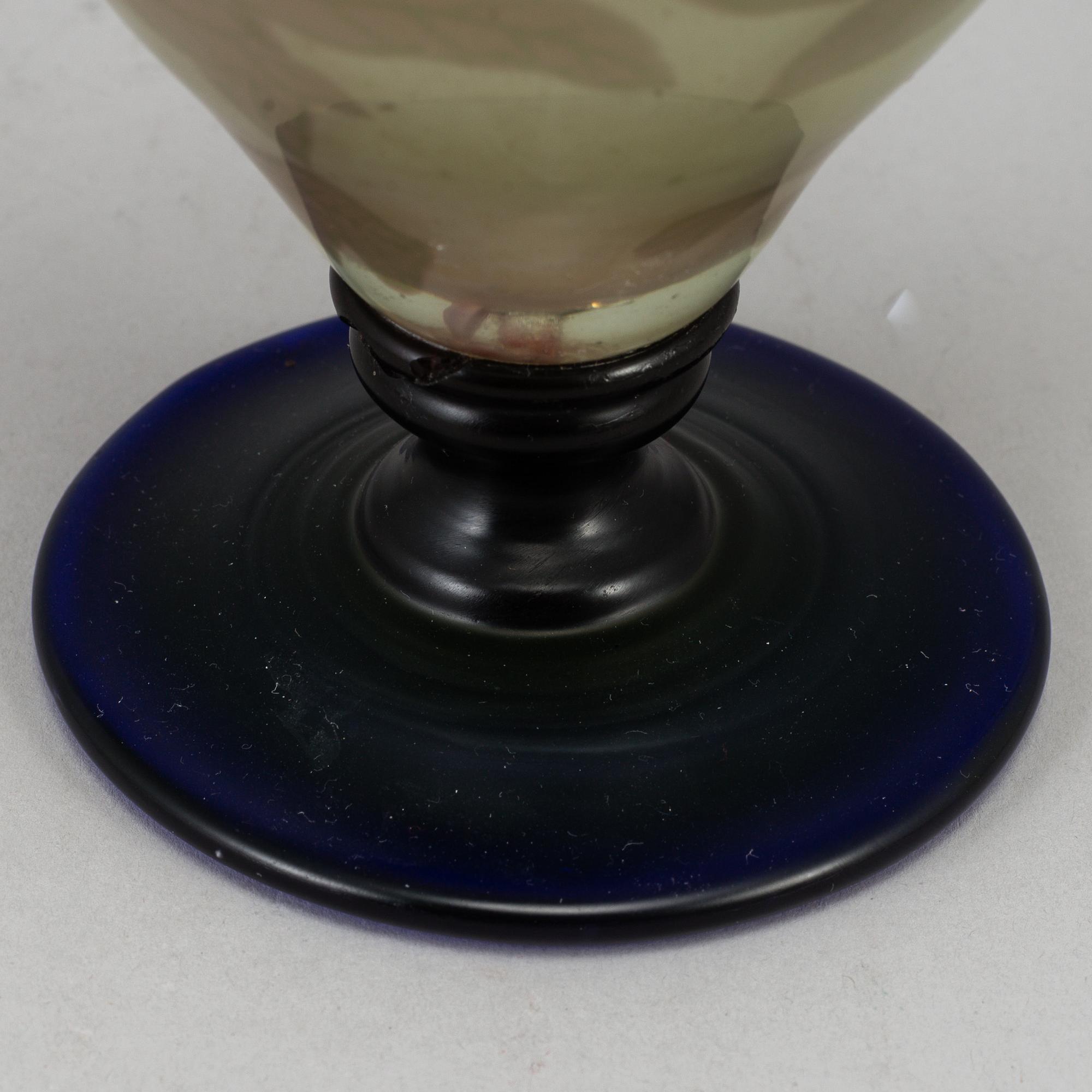 SIMON GATE, a "graal" glass vase, Orrefors 1917.