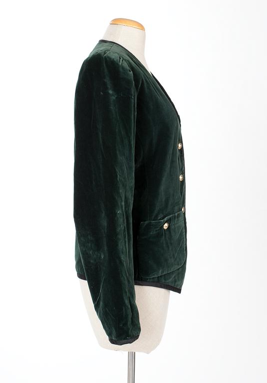 An Yves Saint Laurent jacket, from the Russian Collection.