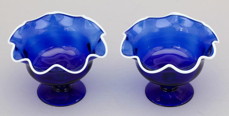 SKÅLAR, 2 st, glas, Göteborgs glasbruk.