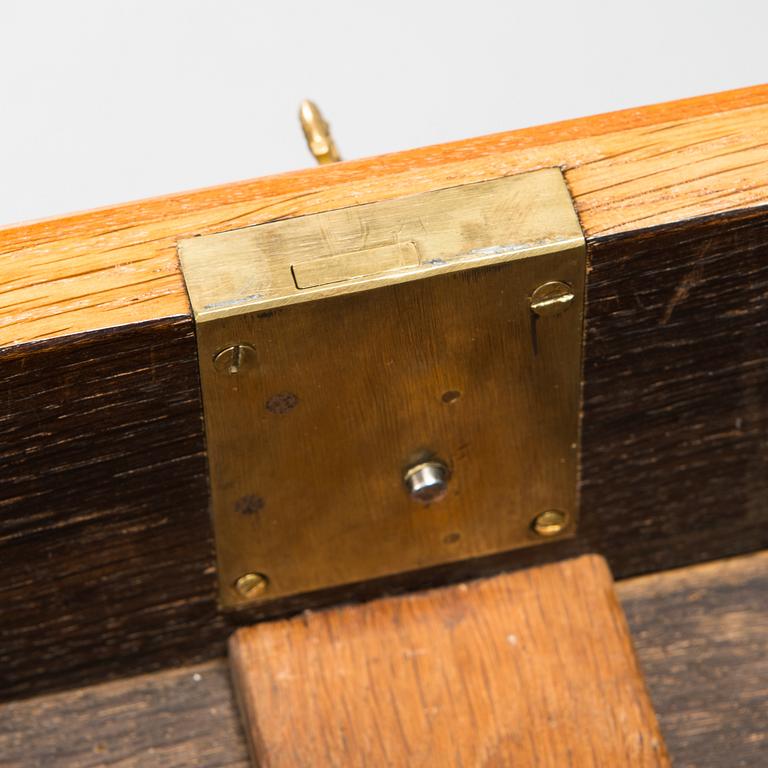 A French chest of drawer in Louis XVI style after Jean-Francois Leleu's school, late 19th century.