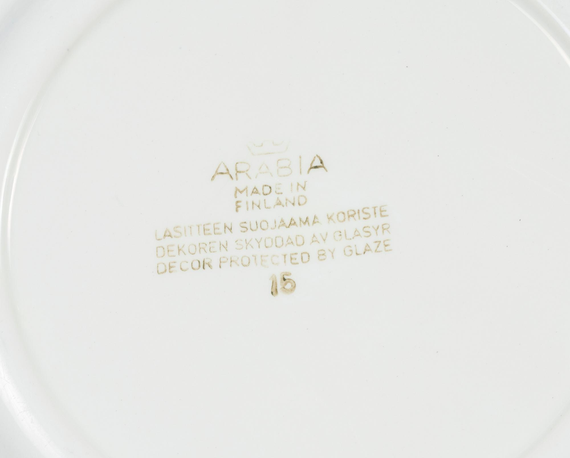 SERVIS, "Blått Landskap", 39 delar, porslin, design Reinhard Richter, Arabia.