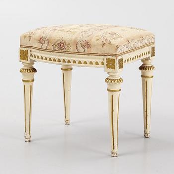 A Gustavian stool by joseph Ruste (1772-1792) late 18th Century.