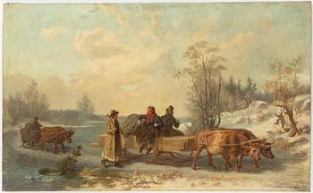 NILS ANDERSSON, oil on canvas, signed and dated 1863.