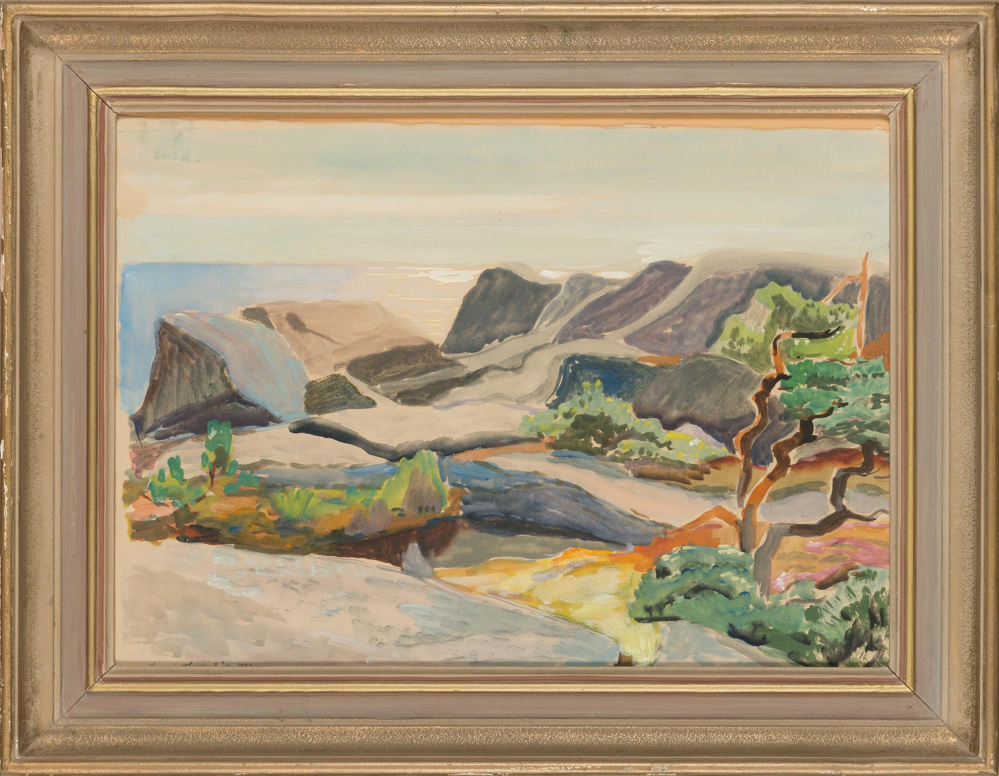 Lennart Segerstråle, akvarell, signerad och daterad 1933.