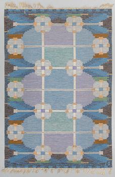 MATTO, flat weave, ca 204 x 137,5 cm, signed IS (Ingegerd Silow).