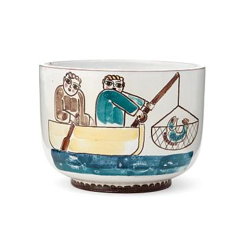 288. Wilhelm Kåge, & Stig Lindberg, a faience pot, Gustavsberg 1938.