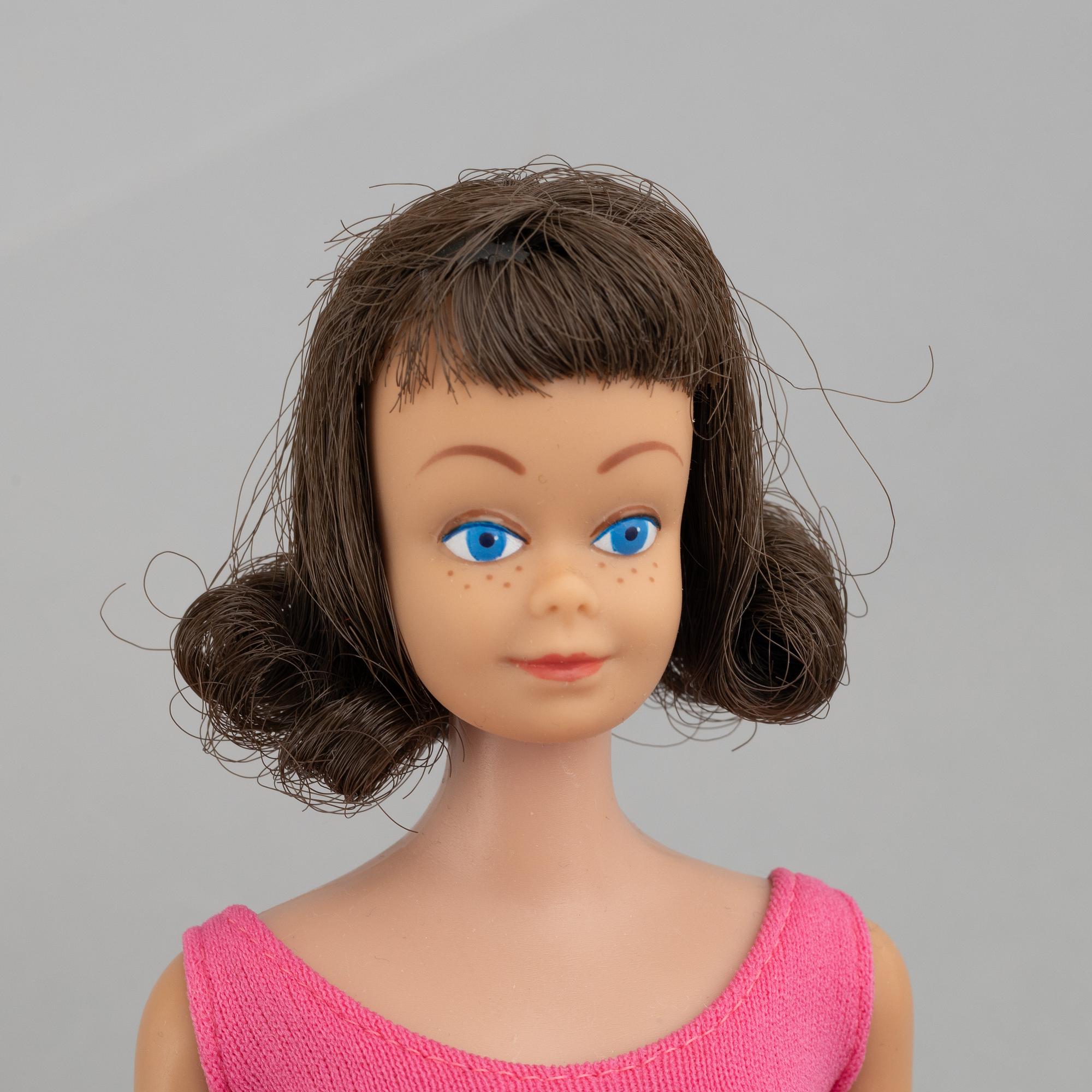 Barbiedockor, 5 st, bl a "Midge", "Skipper" & "Ken", Mattel, 1960-tal.