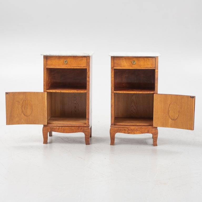 Sängbord, ett par, 1900-talets början.