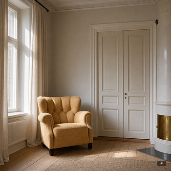Armchair, model no. 1518, Fritz Hansen, 1940s.