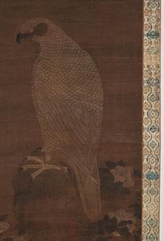 A scroll painting after Song Huizong, Qing dynasty.