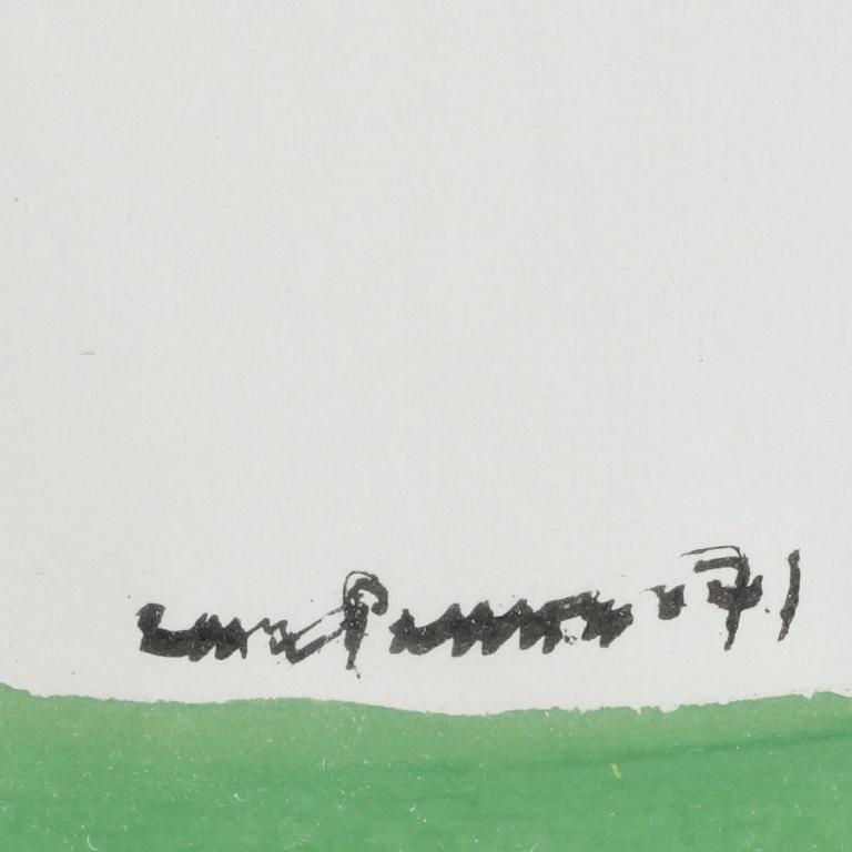 LASSE PERSSON, akvarell, sign. o dat. -71.