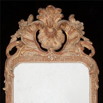 A Swedish Rococo 18th century mirror.