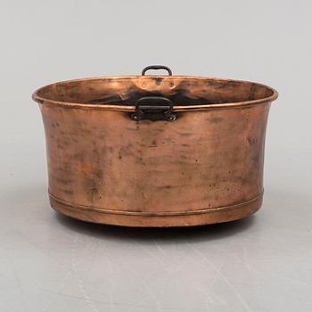 a circa 1900 copper barrel.