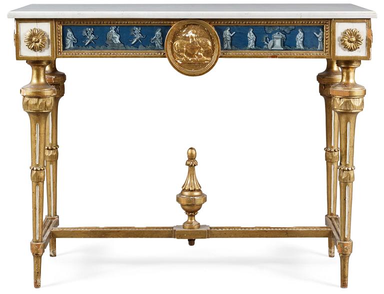 A Gustavian late 18th century console table.