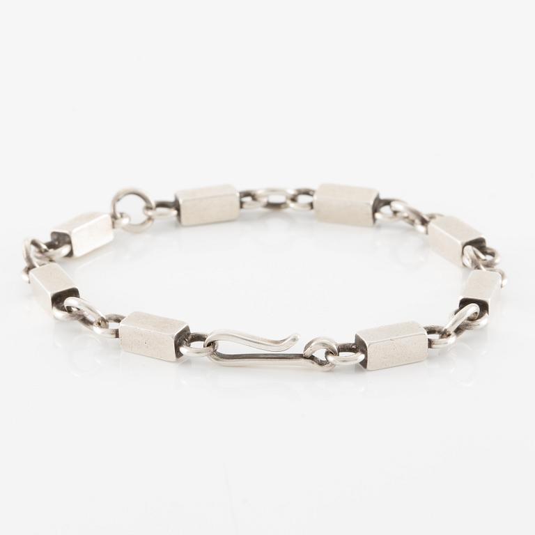 Armband, silver, stavlänkar.
