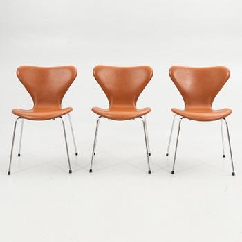 Arne Jacobsen, stolar, 6 st, "Sjuan", Fritz Hansen, Danmark.