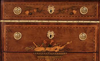 A pair of Gustavian commodes by N P Stenström.