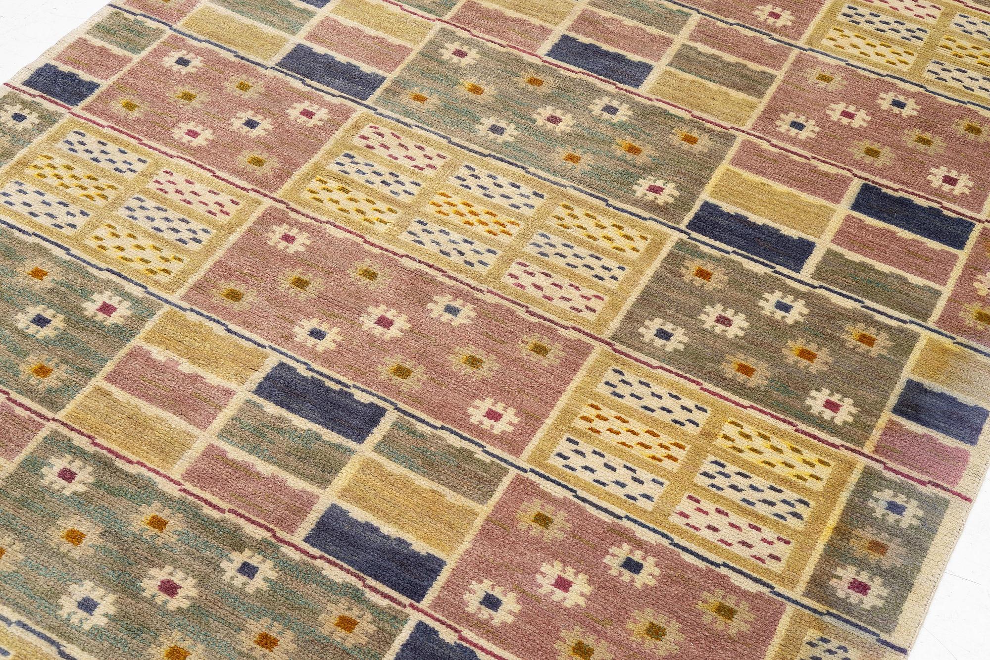 Märta Måås-Fjetterström, a 'Ängarna' carpet, knotted pile, c. 305 x 208 cm, signed AB MMF.