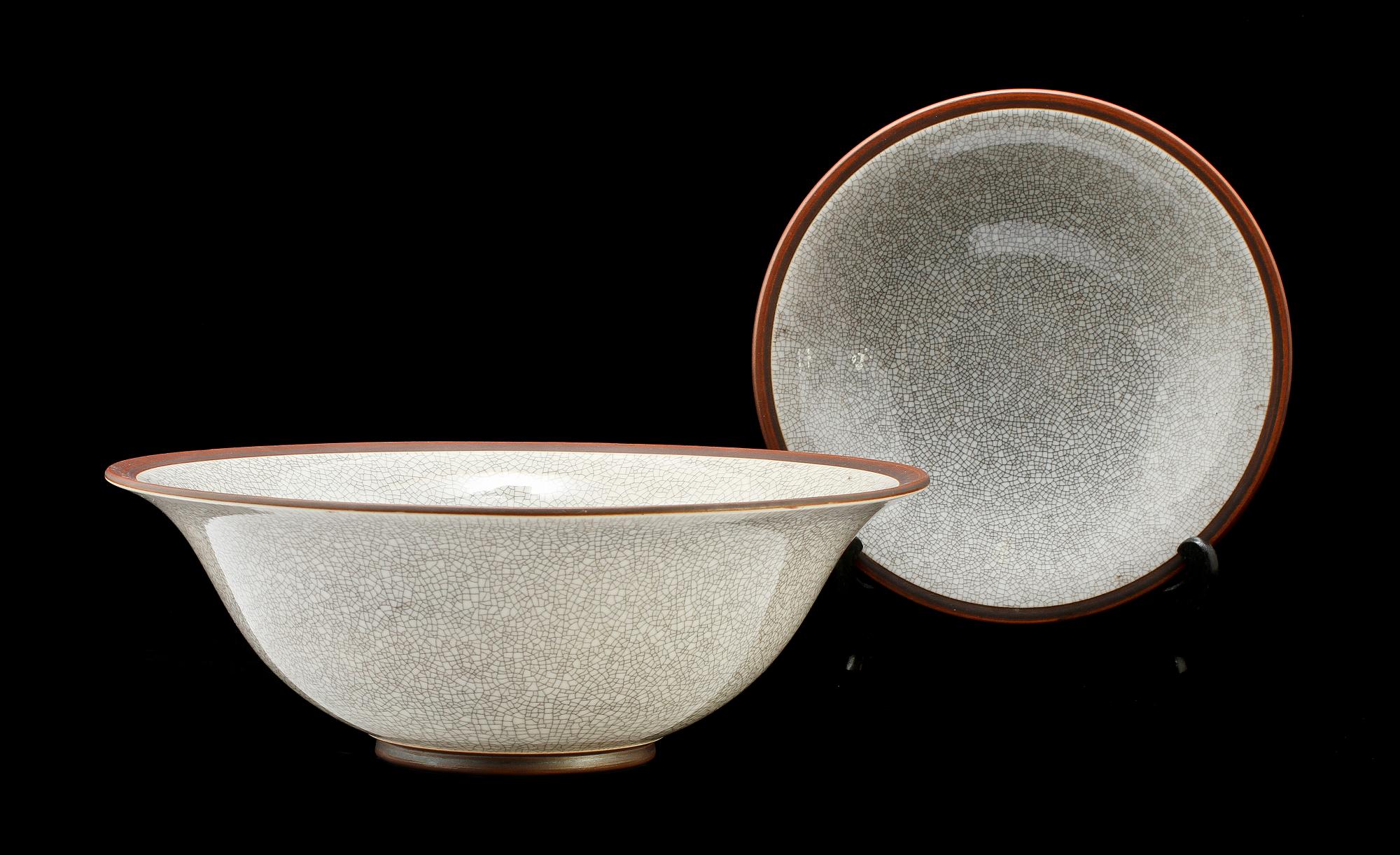 SKÅL, VAS, samt FAT, stengods, Gunnar Nylund, Lidköping.