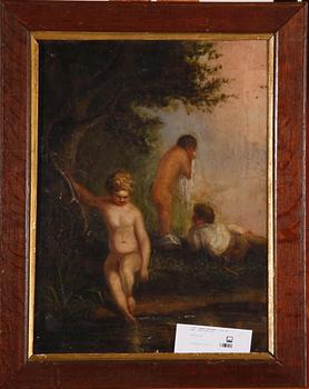 OKÄND KONSTNÄR, olja på duk, 1800/1900-tal.