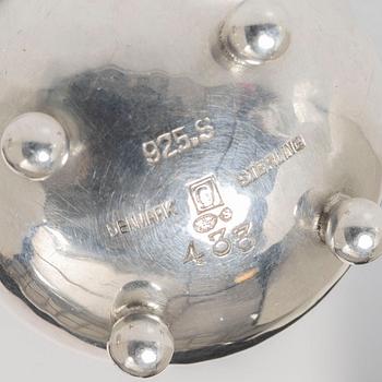 Georg Jensen, salt and pepper shakers, sterling silver, Denmark.