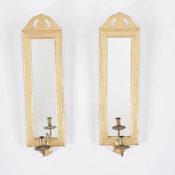 VÄGGLAMPETTER, 1 par, gustaviansk stil. "Regnaholm" ur IKEAs 1700-tals serie.