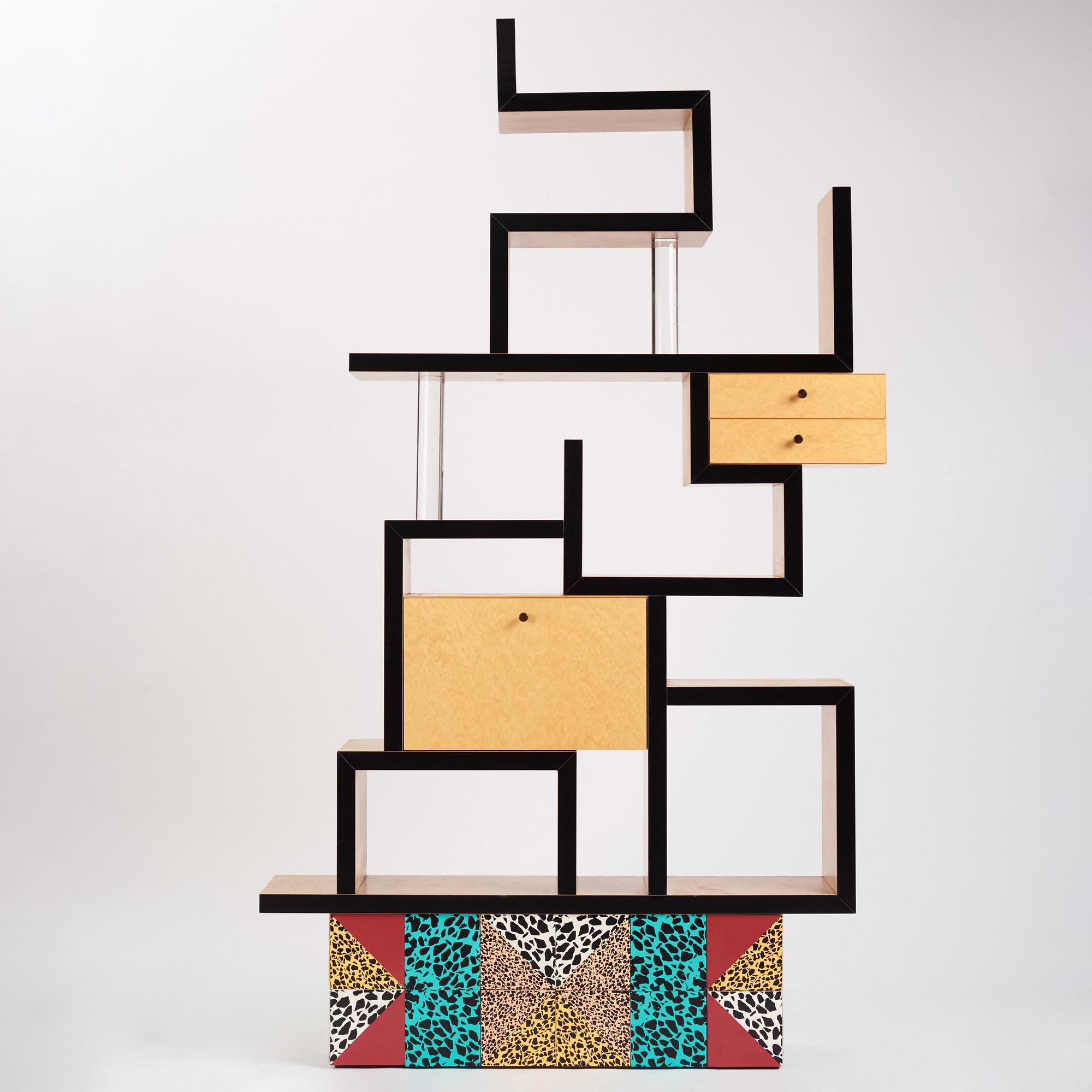 Ettore Sottsass, a "Max" bookcase, Memphis, Italy, post 1987.
