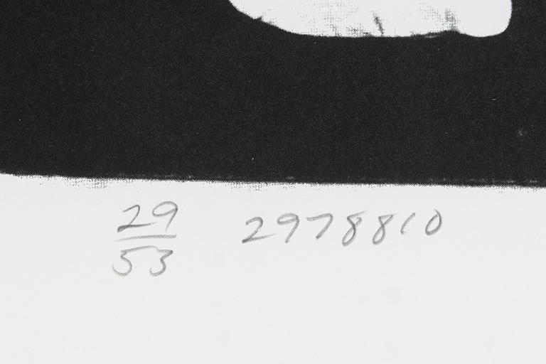 Jonathan Borofsky, silkscreen, signed 29/53.