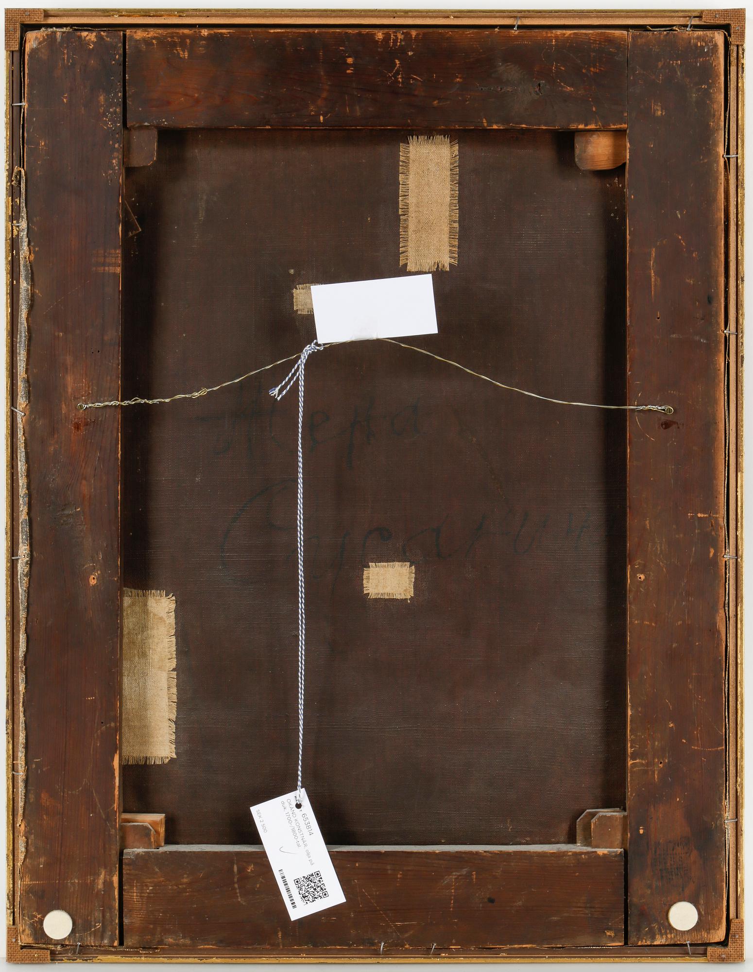 OKÄND KONSTNÄR, olja på duk, 1700-/1800-tal.