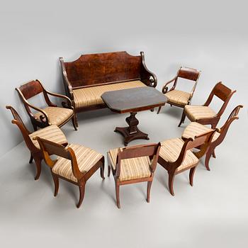 A TEN PIECE JACOBSTYLE FURNITURE SUITE, Russia early 19th century.