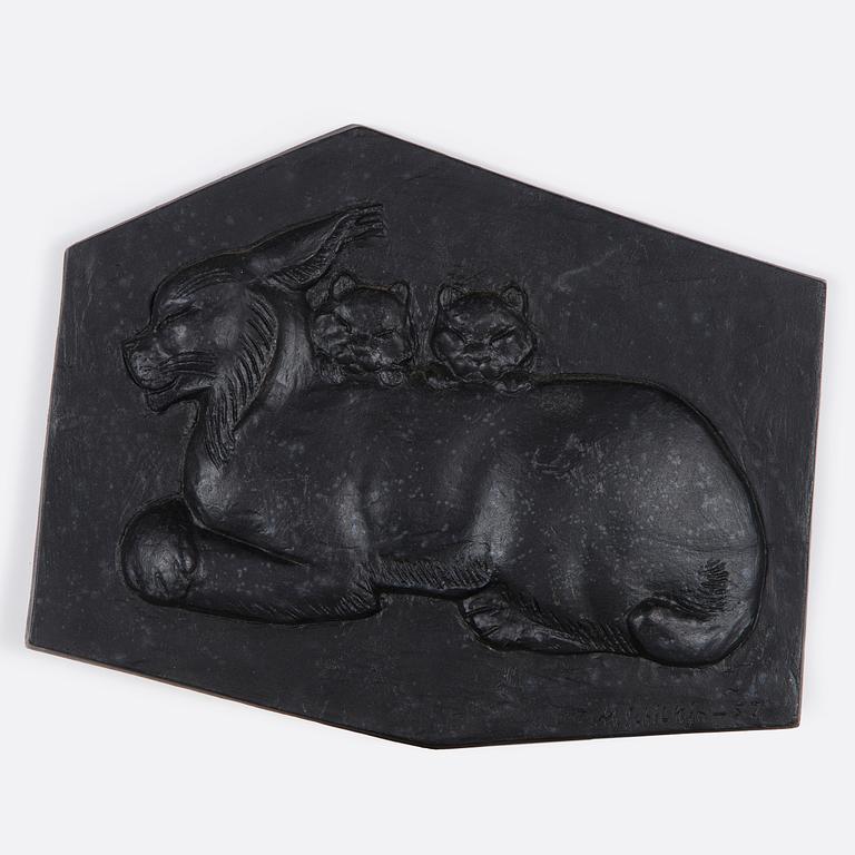 Michael Schilkin, A cast iron relief, signed and dated -57. Högfors,