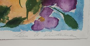 LENA LINDERHOLM, färglitografi, signerad, provtryck.